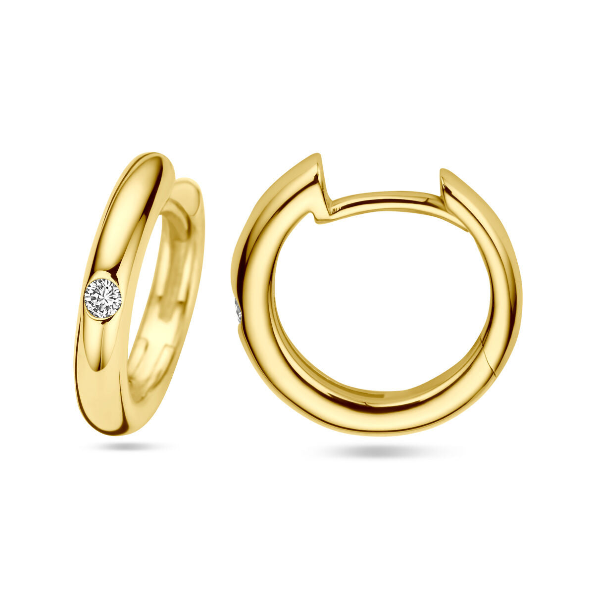 aros diamante 0.04ct (2x 0.02ct) h si oro amarillo 14K
