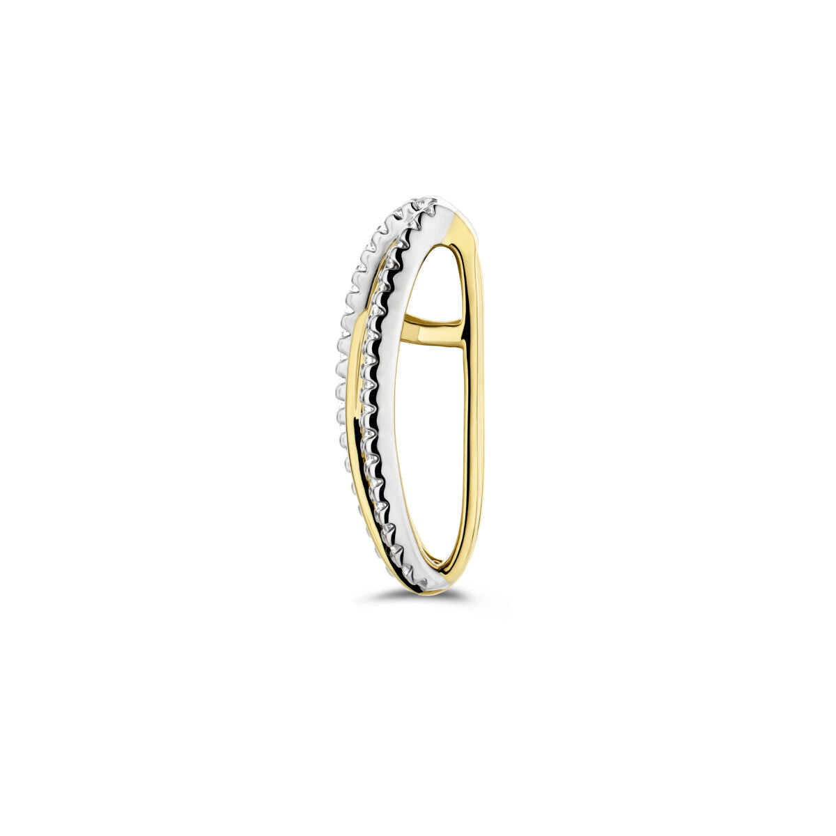 colgante diamante 0.17ct h si oro bicolor amarillo/blanco