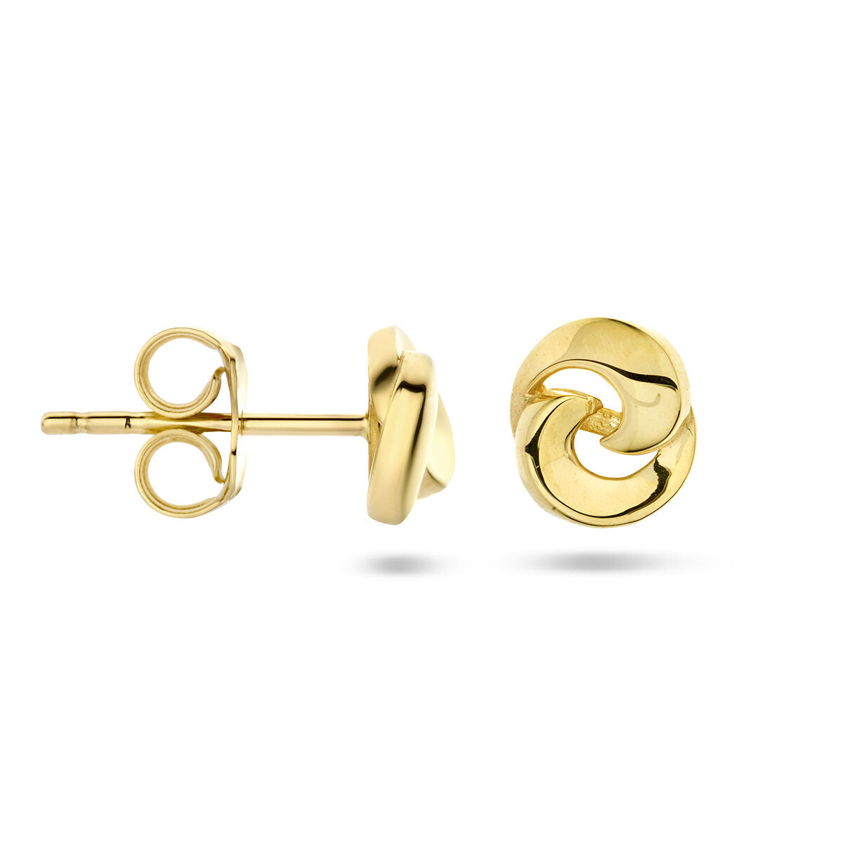 pendientes de botón 14K oro amarillo