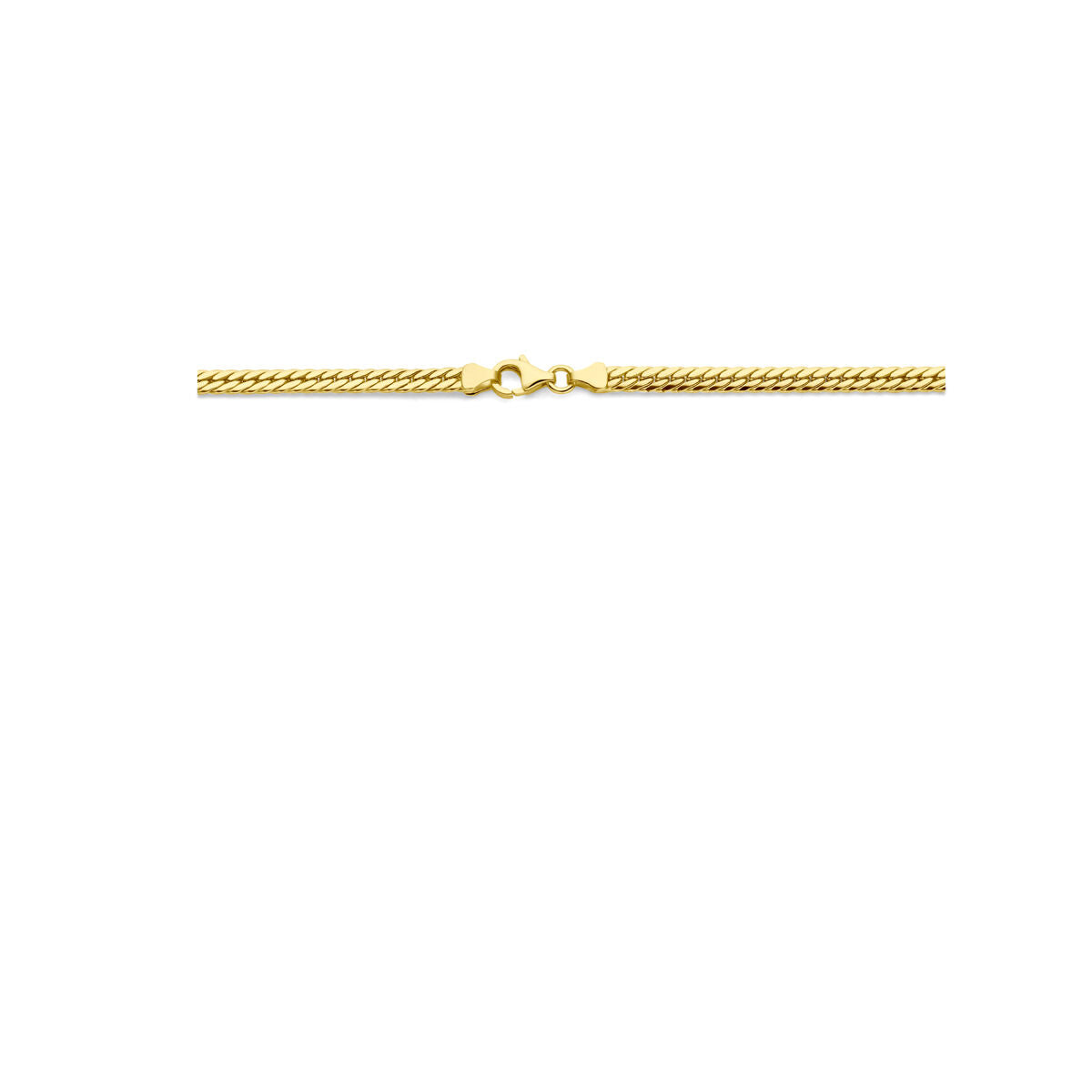 collar gourmette 3,4 mm 43 cm 14K oro amarillo