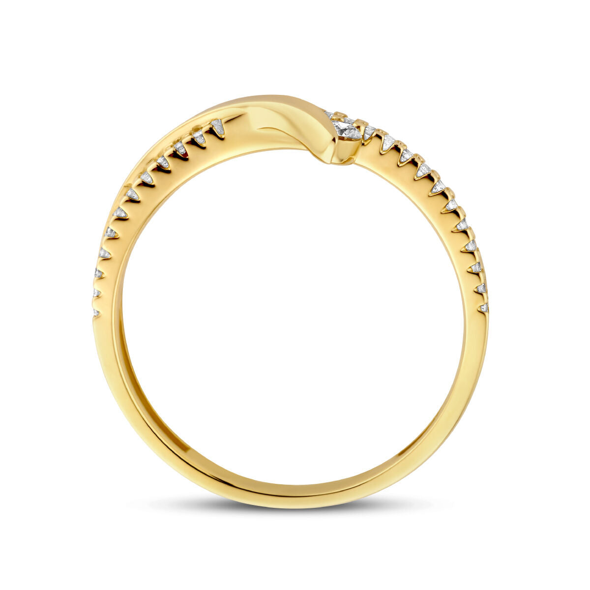 anillo diamante 0.13ct h si oro amarillo 14K