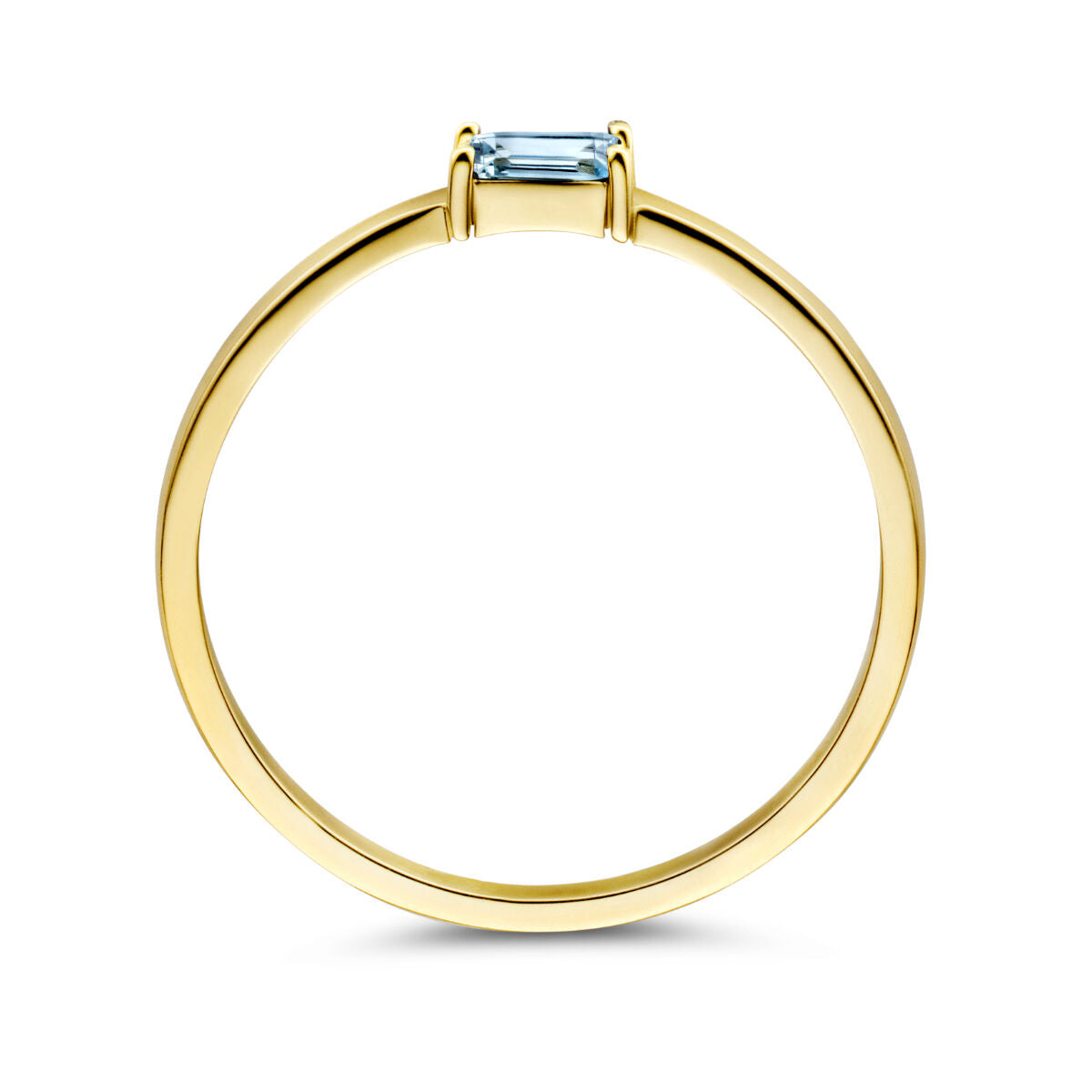 anillo con piedra de nacimiento topacio diciembre 14K oro amarillo