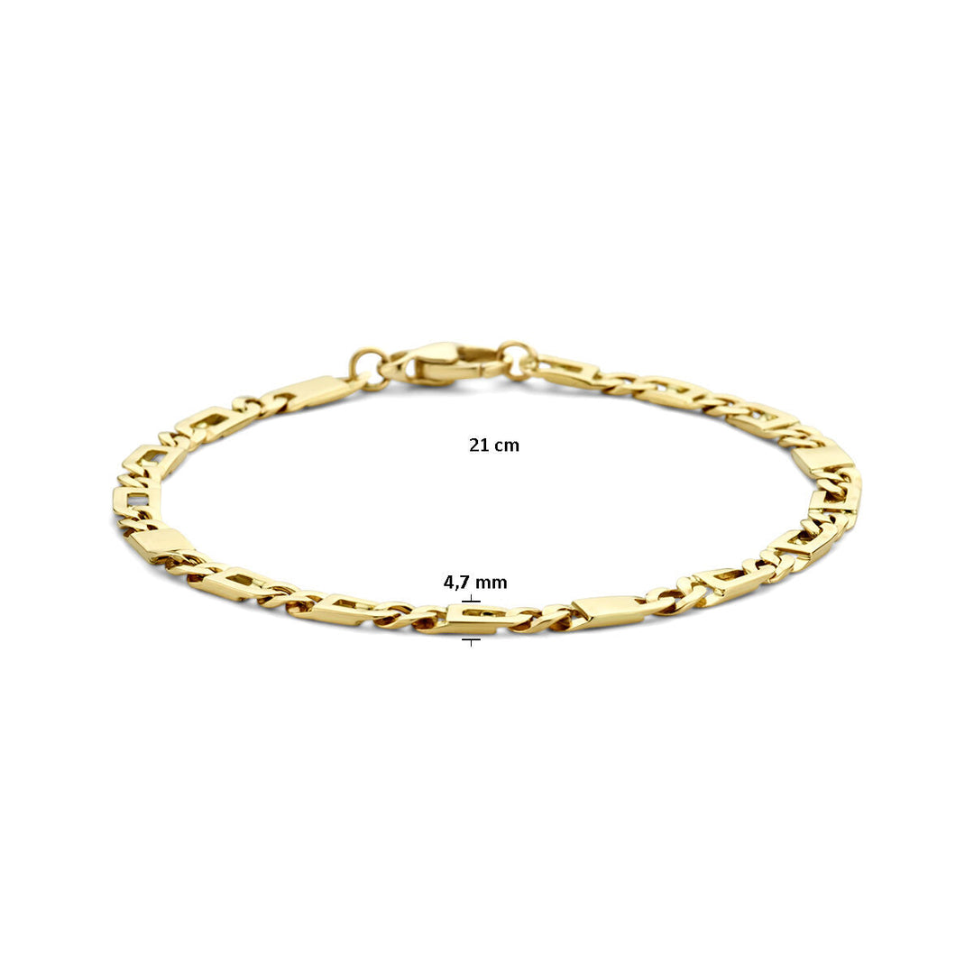 Gouden armband heren valkenoog 4,7 mm 14K