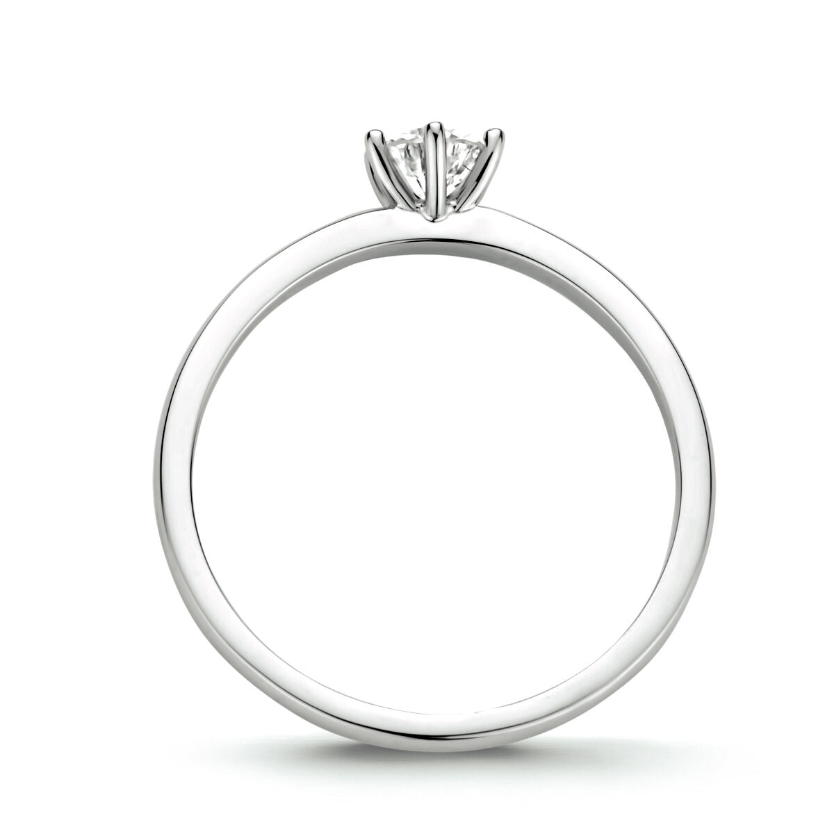 anillo diamante 0.25ct h si 14K oro blanco