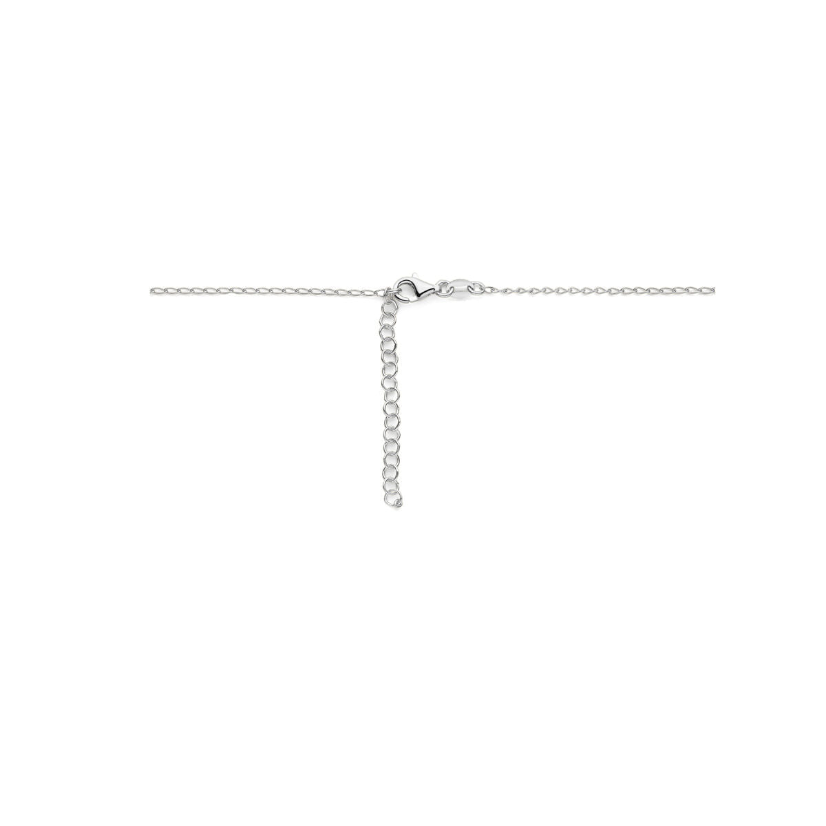 Collar de mujer plata corazón y candado rodiado