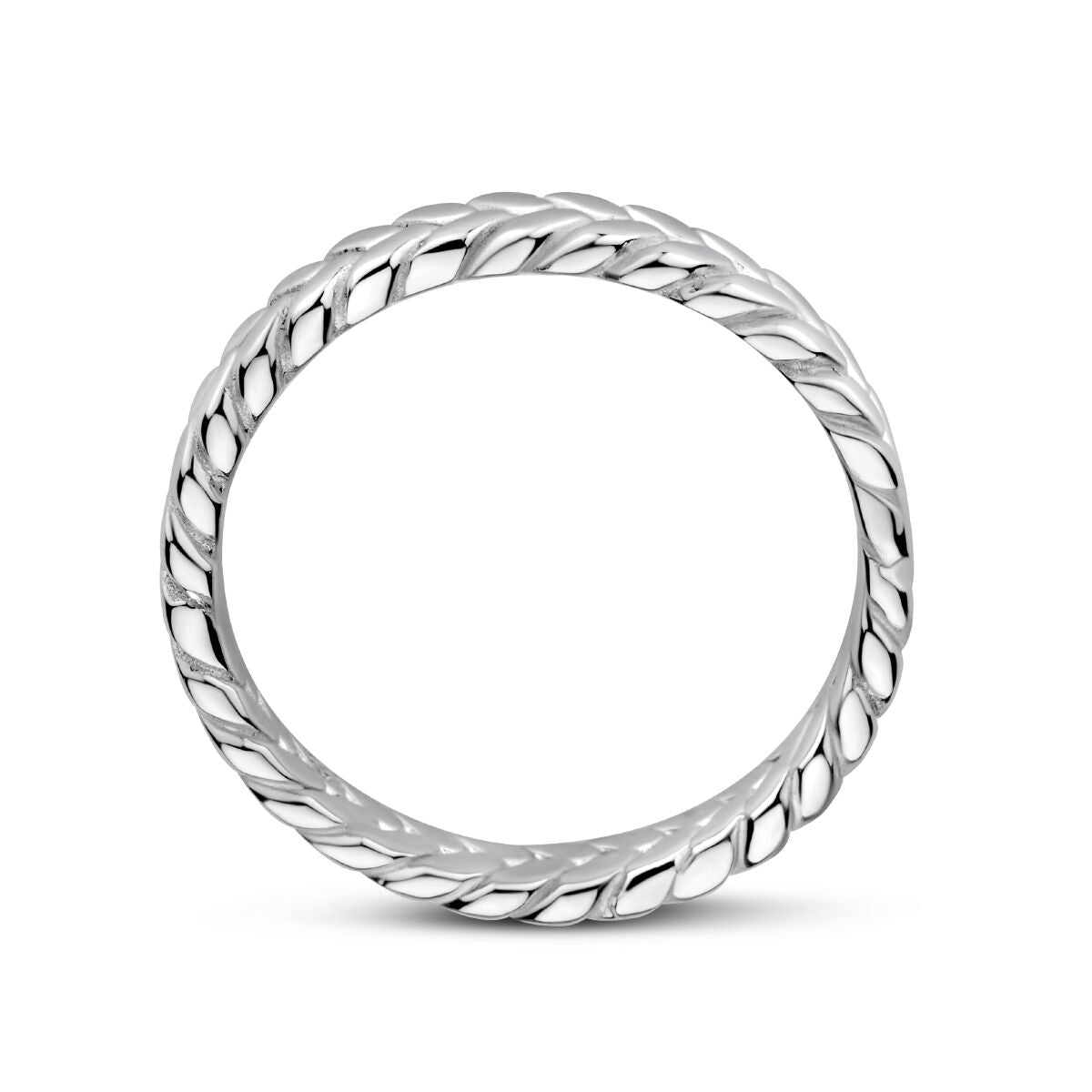 anillo de plata rodiado