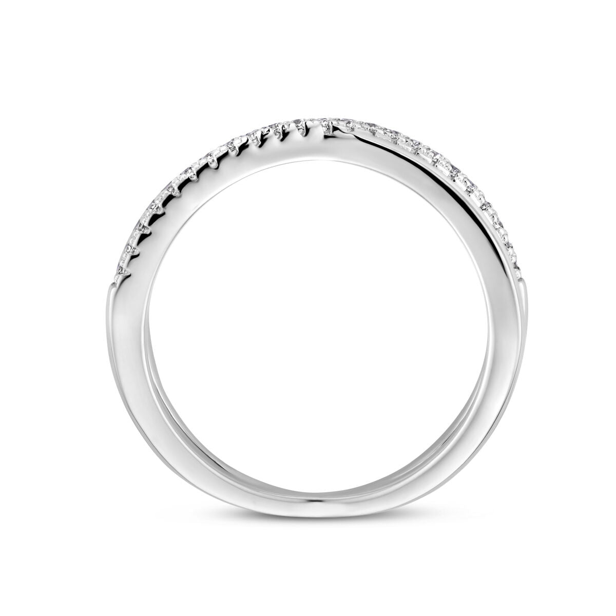 anillo de zirconia plata rodiada
