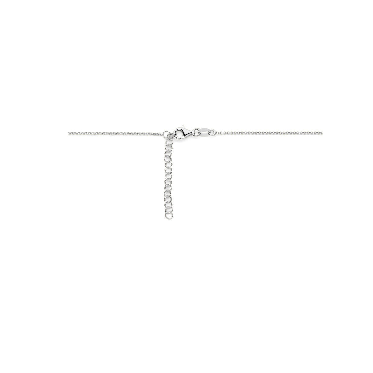 collar de corazones 41 + 4 cm plata rodiada