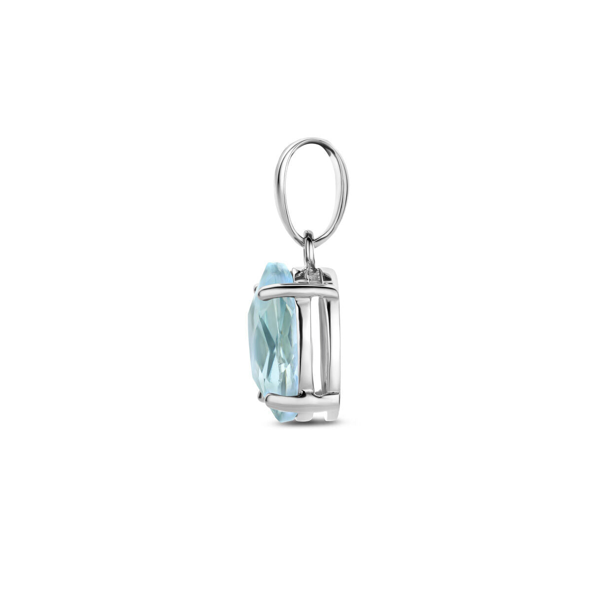 colgante azul topacio plata rodiado