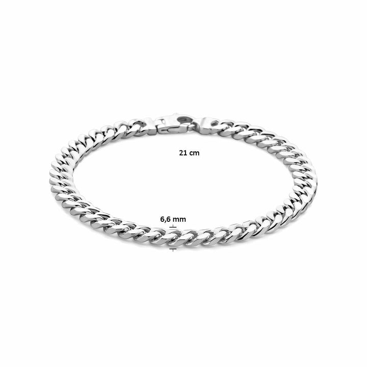 Zilveren armband heren gourmette 6,6 mm