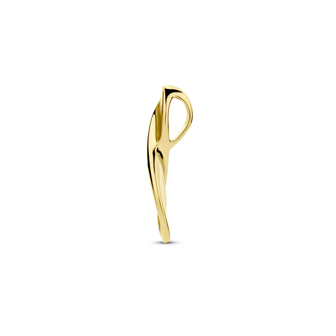 hanger poli/mat 14K geelgoud