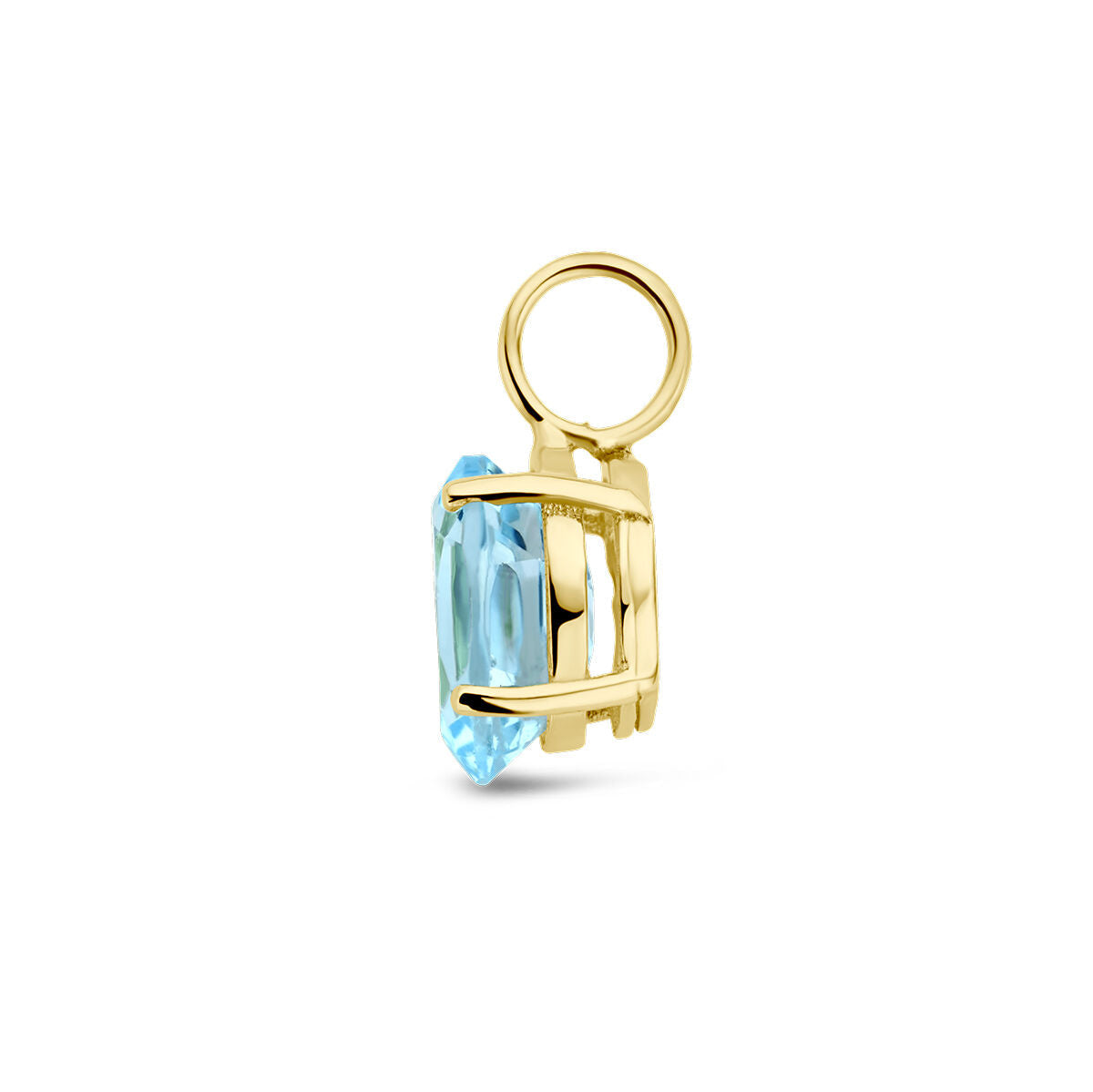 colgante topacio azul 14K oro amarillo
