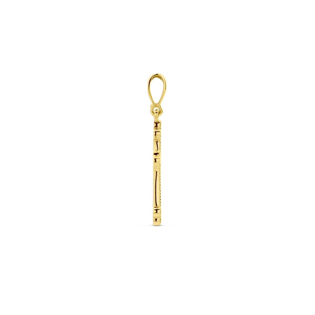 colgante cruz 14K oro amarillo