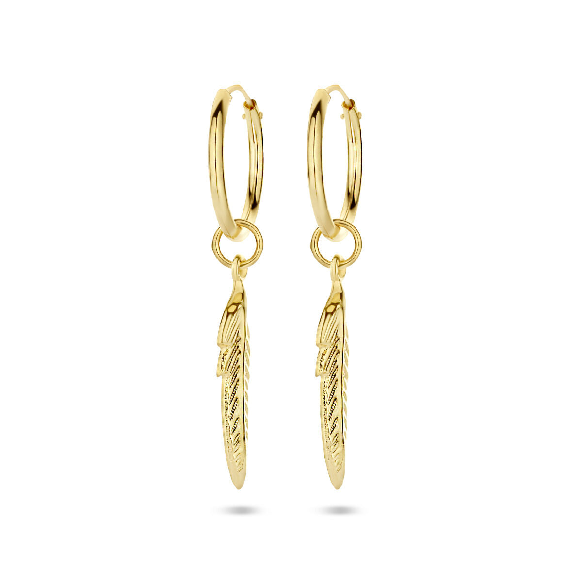 aros de resorte en oro amarillo de 14K