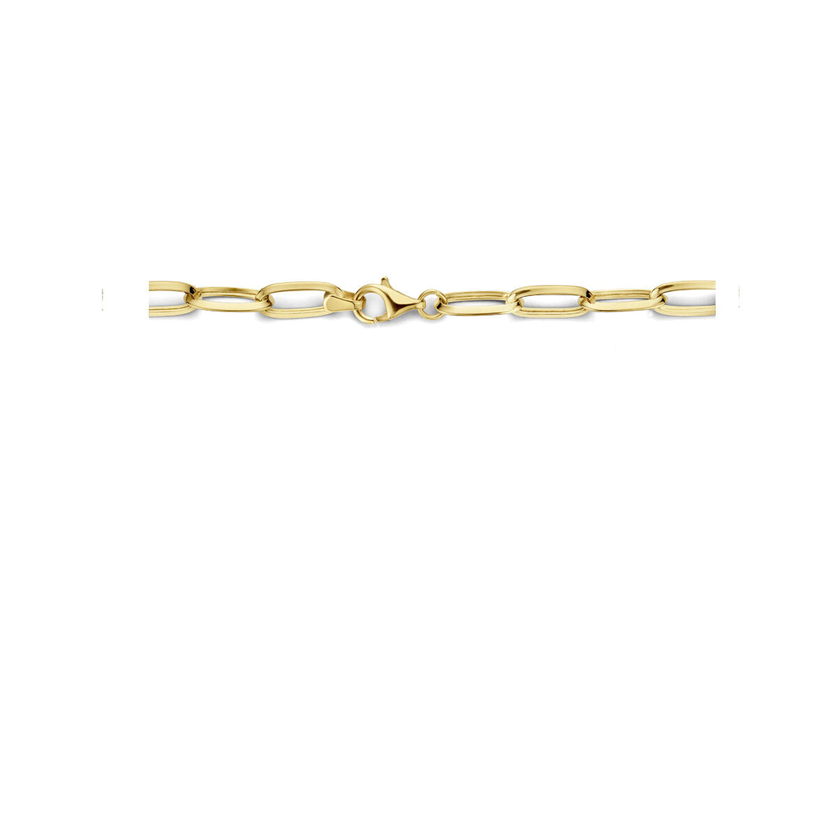 collar paperclip tubo puntiagudo 6,0 mm 43 cm oro amarillo 14K