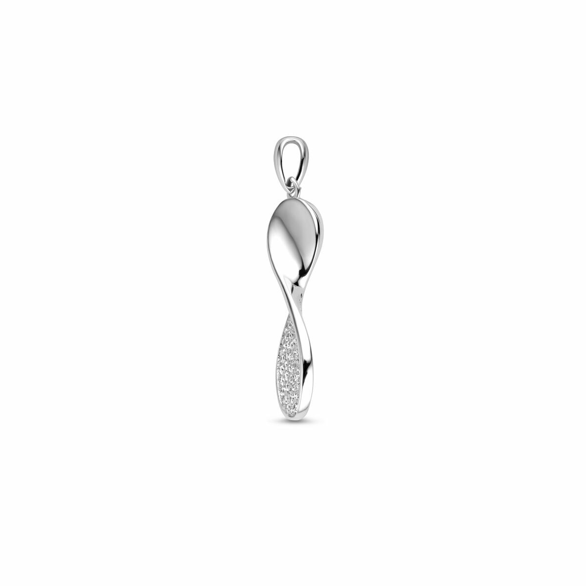colgante de zirconia plata rodiada