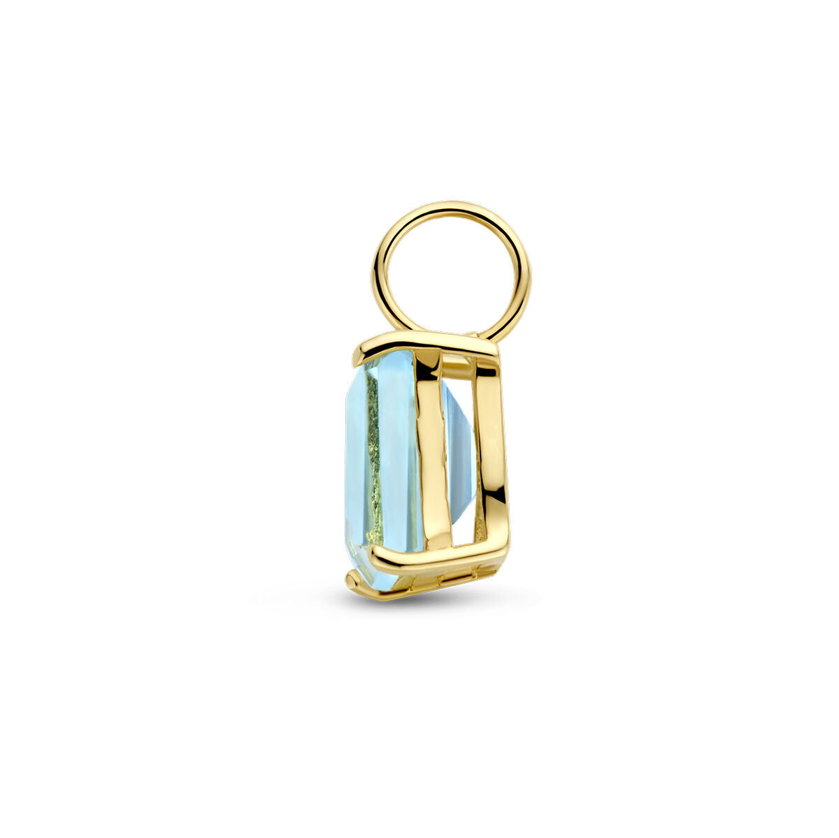 colgante topacio azul 14K oro amarillo