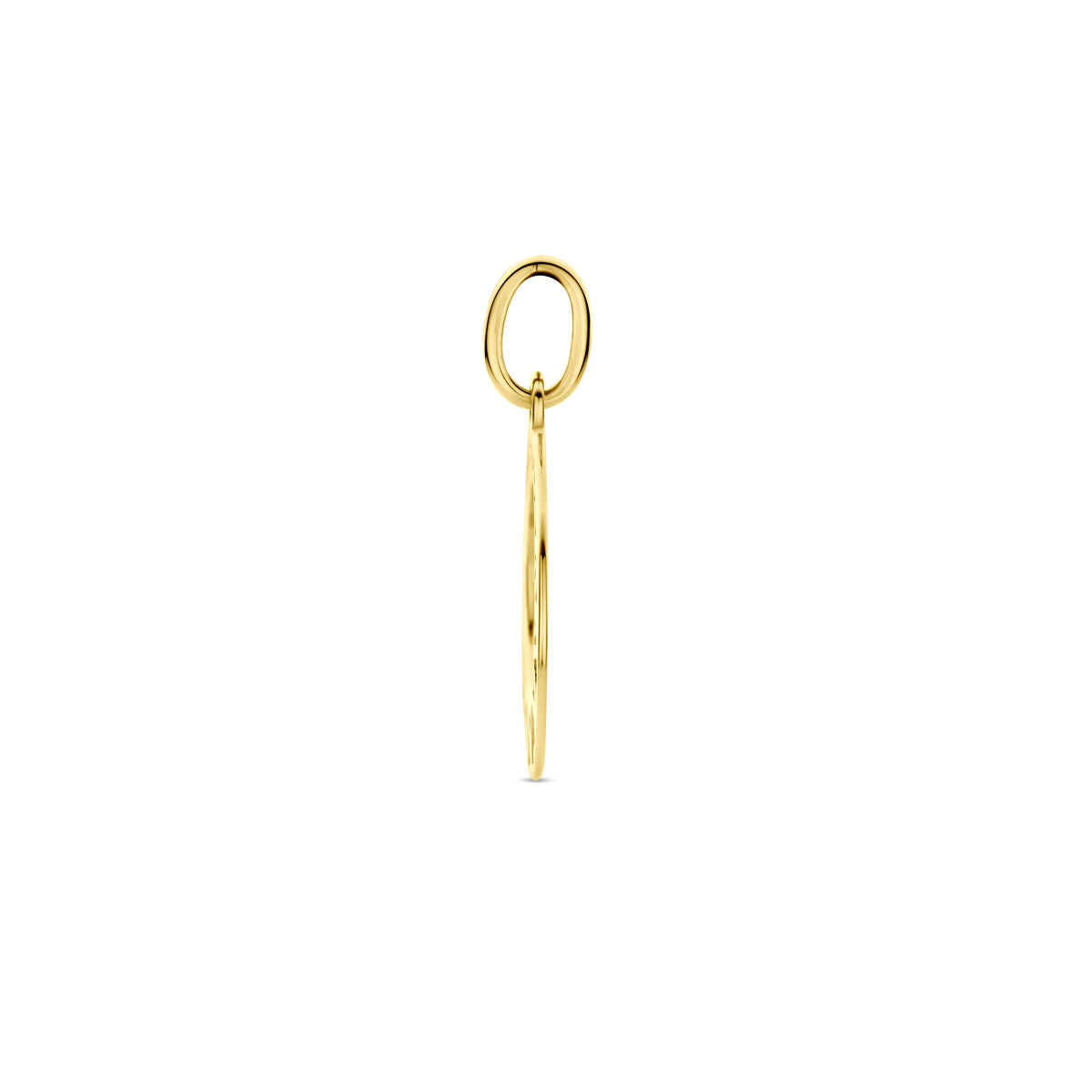 colgante círculo 14K oro amarillo