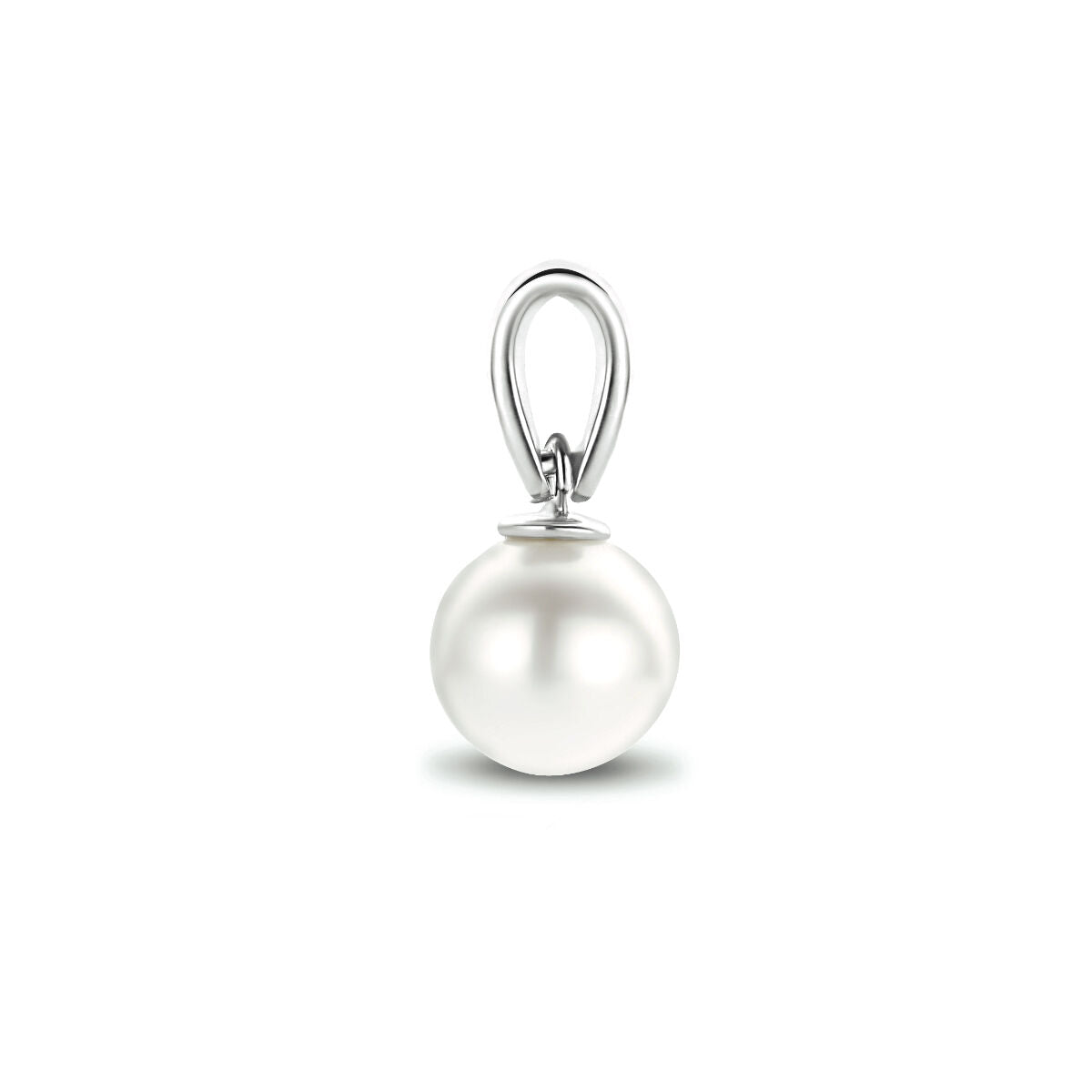 colgante perla 14K oro blanco