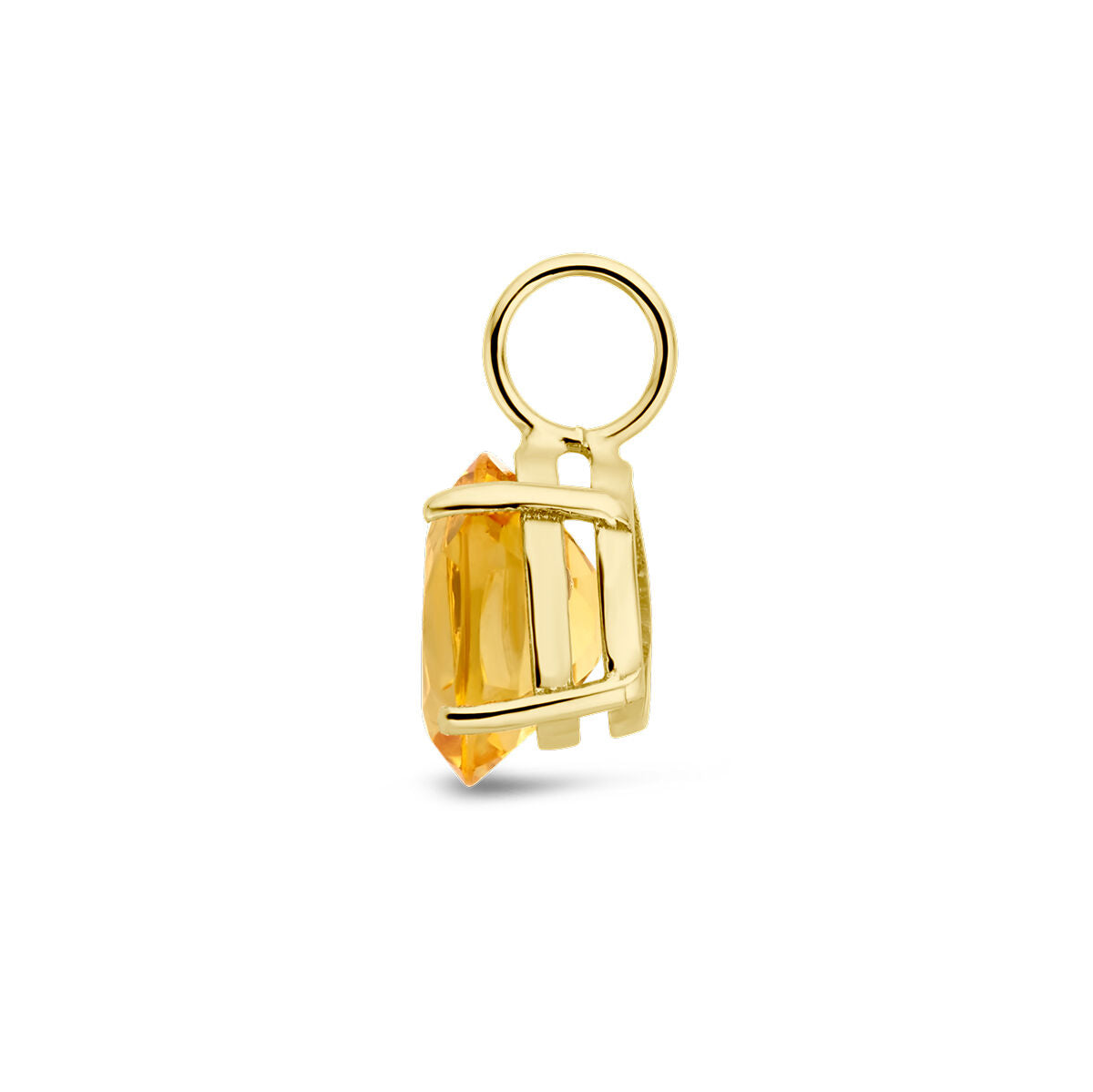 colgante de citrino en oro amarillo de 14K