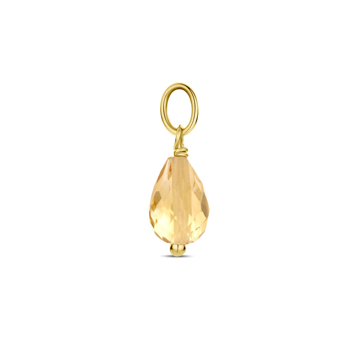 colgante de citrino en oro amarillo de 14K