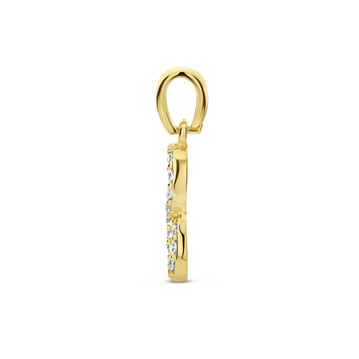 colgante infinito circonita 14K oro amarillo
