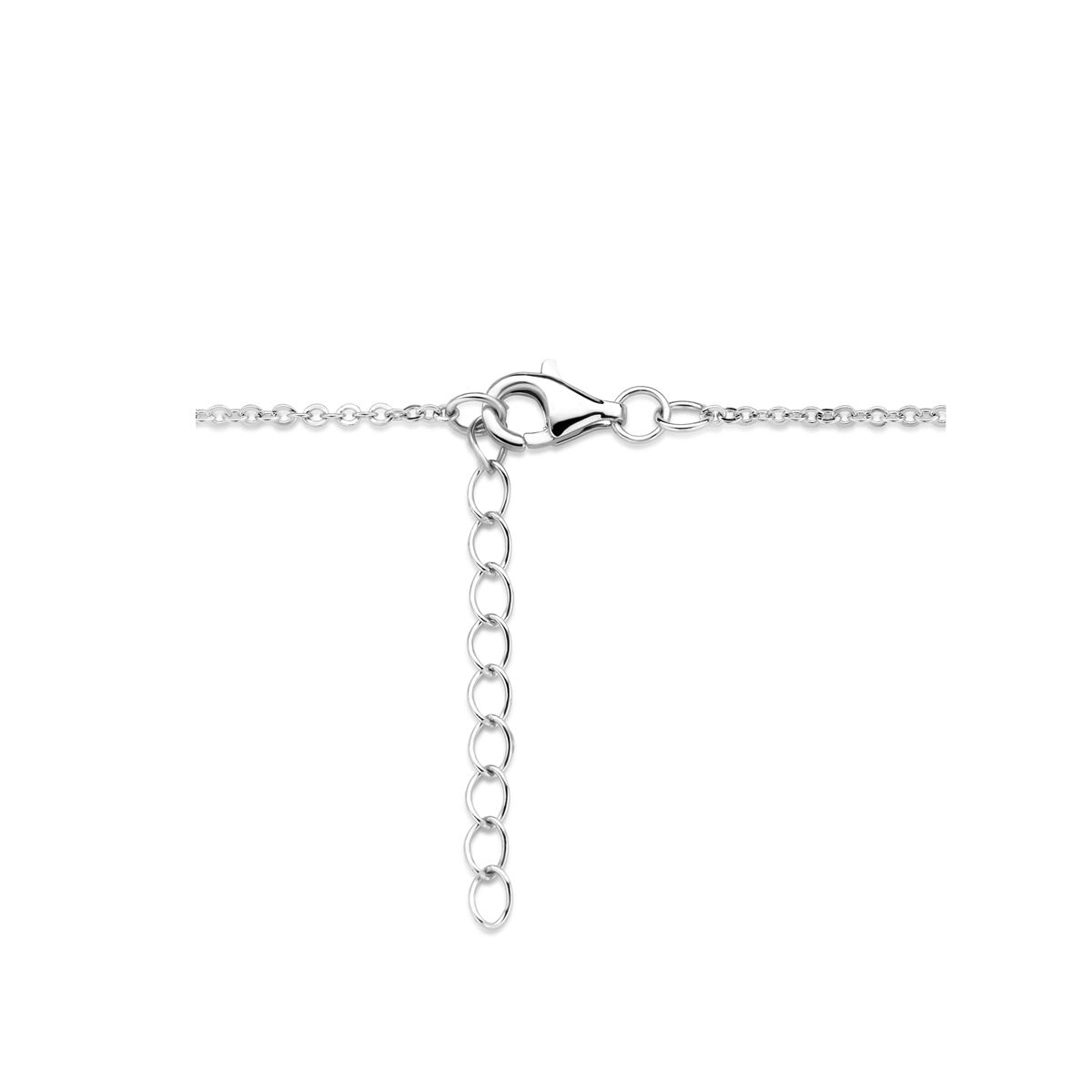 Collar de mujer plata corazones zirconia rodiado