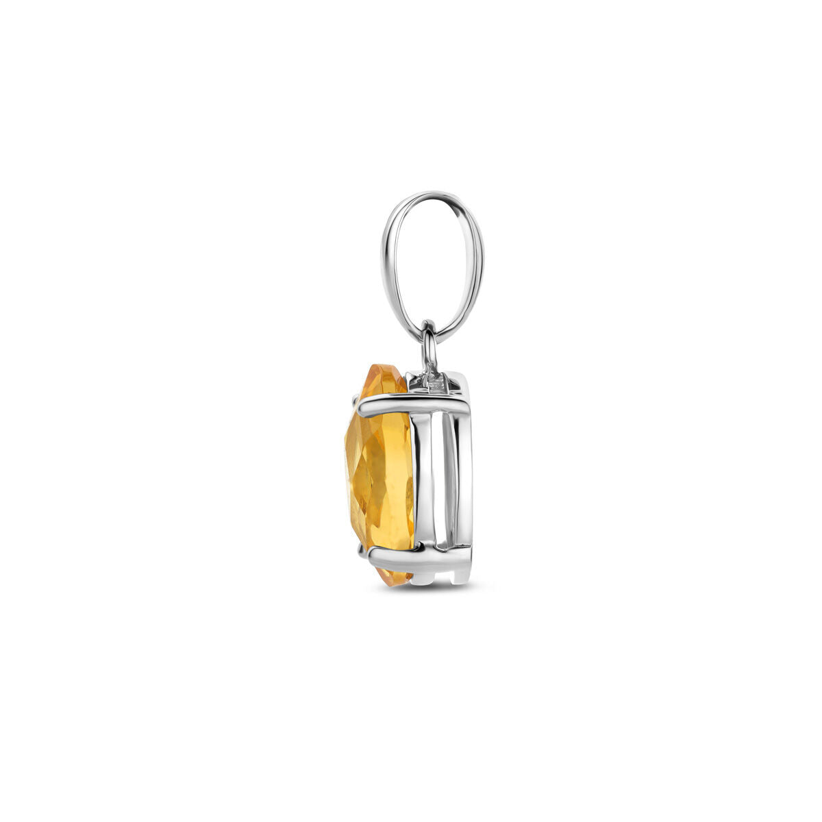 colgante de citrino plata rodiado