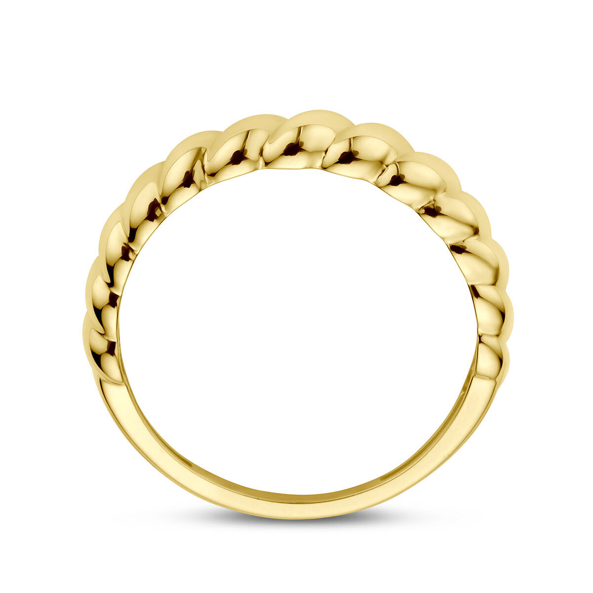 anillo retorcido en oro amarillo de 14K