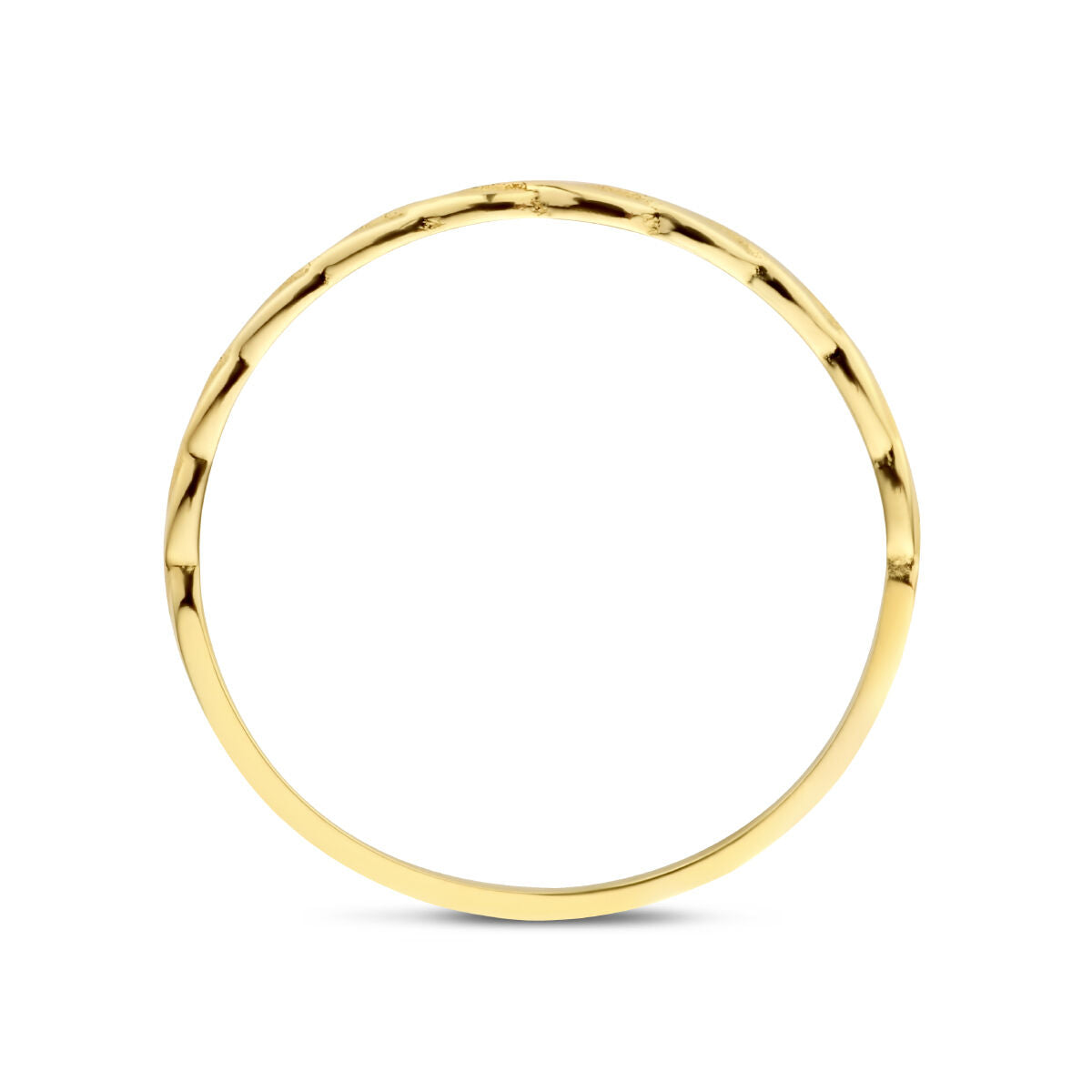 Anillo de oro amarillo trenzado 14K
