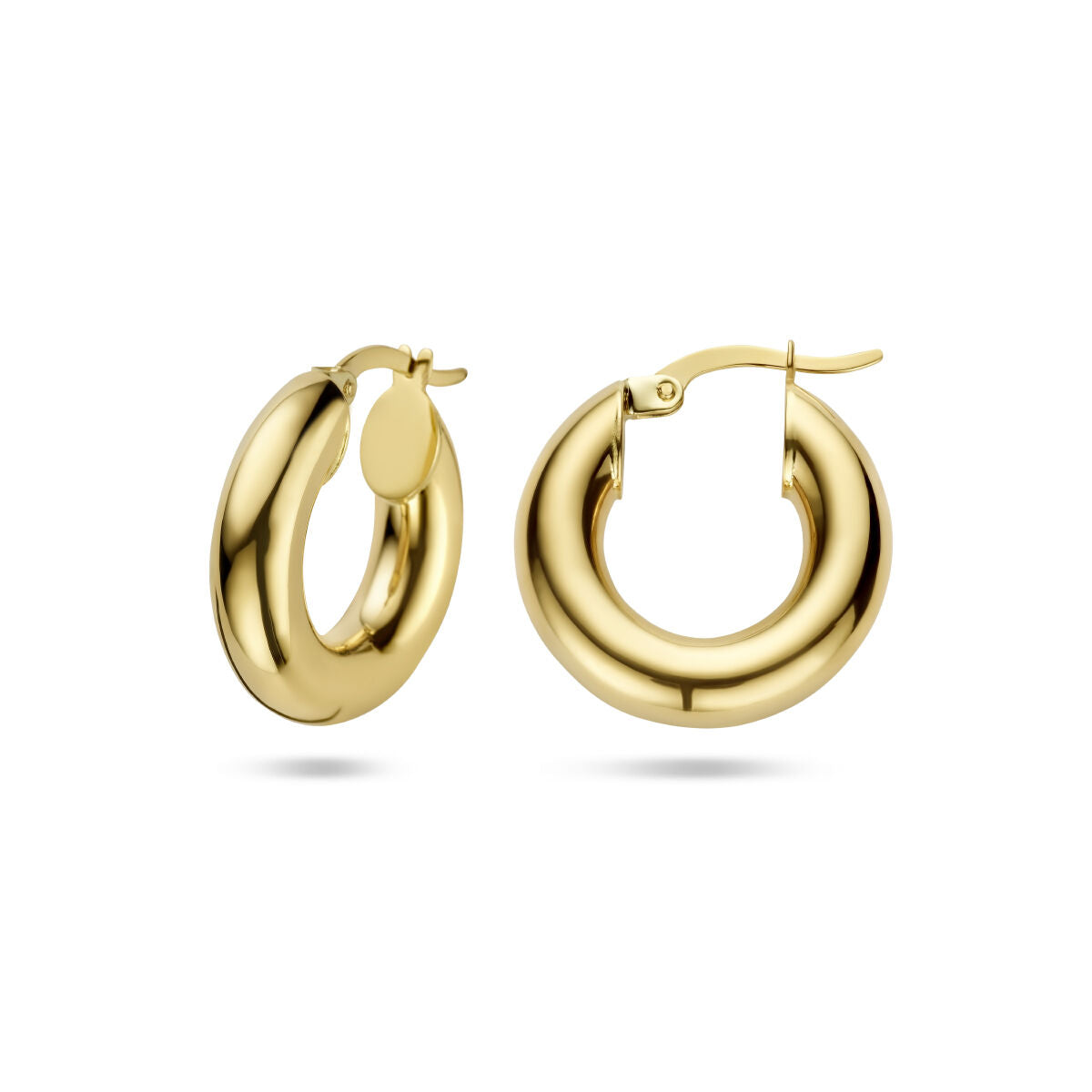 aros 5,0 mm tubo redondo oro amarillo 14K