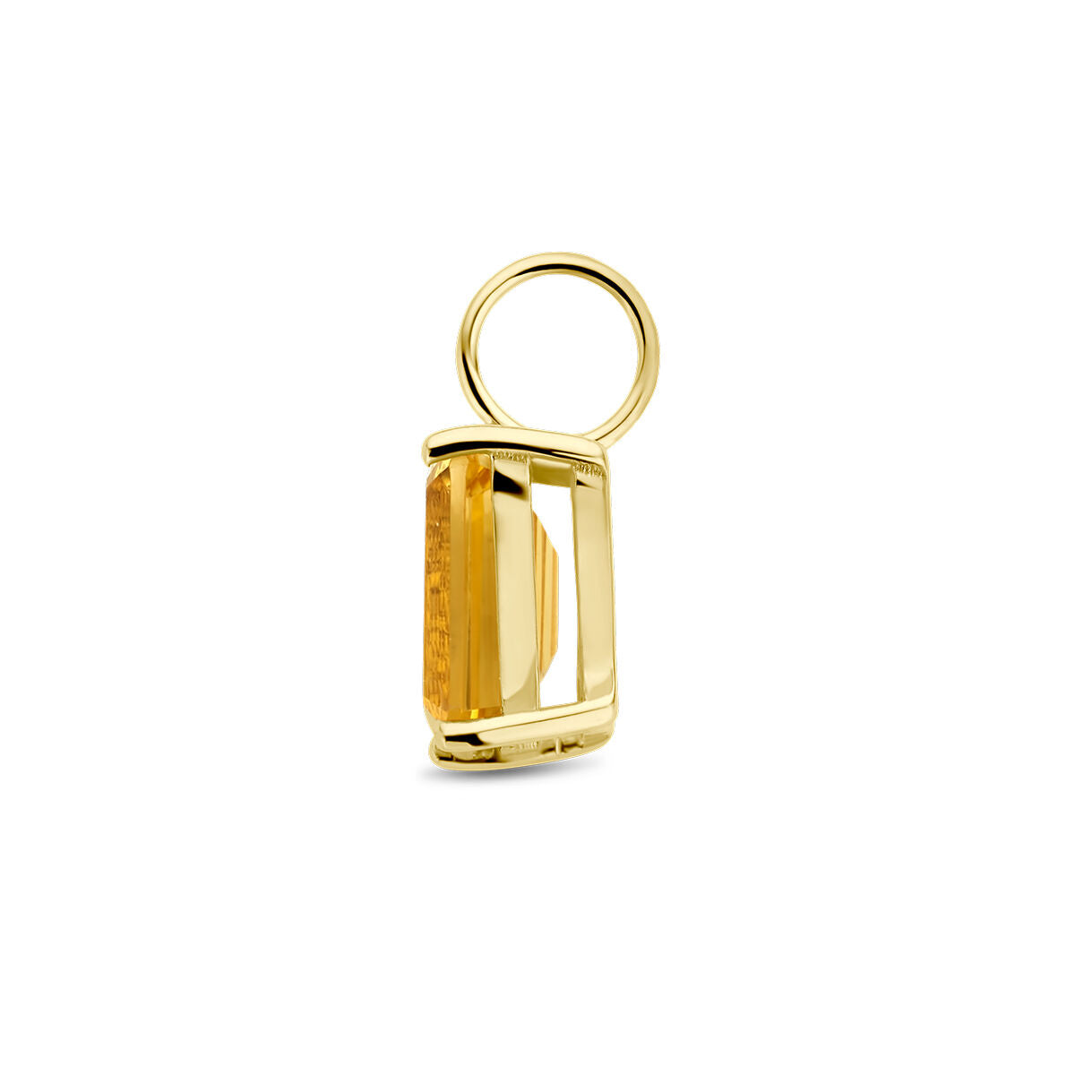 colgante de citrino en oro amarillo de 14K