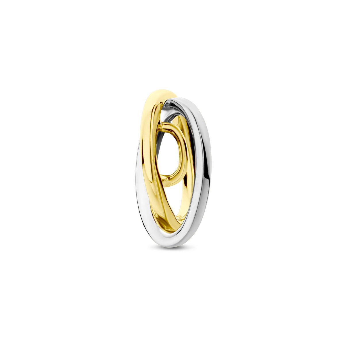 colgante diamante 0.05ct h si oro bicolor amarillo/blanco