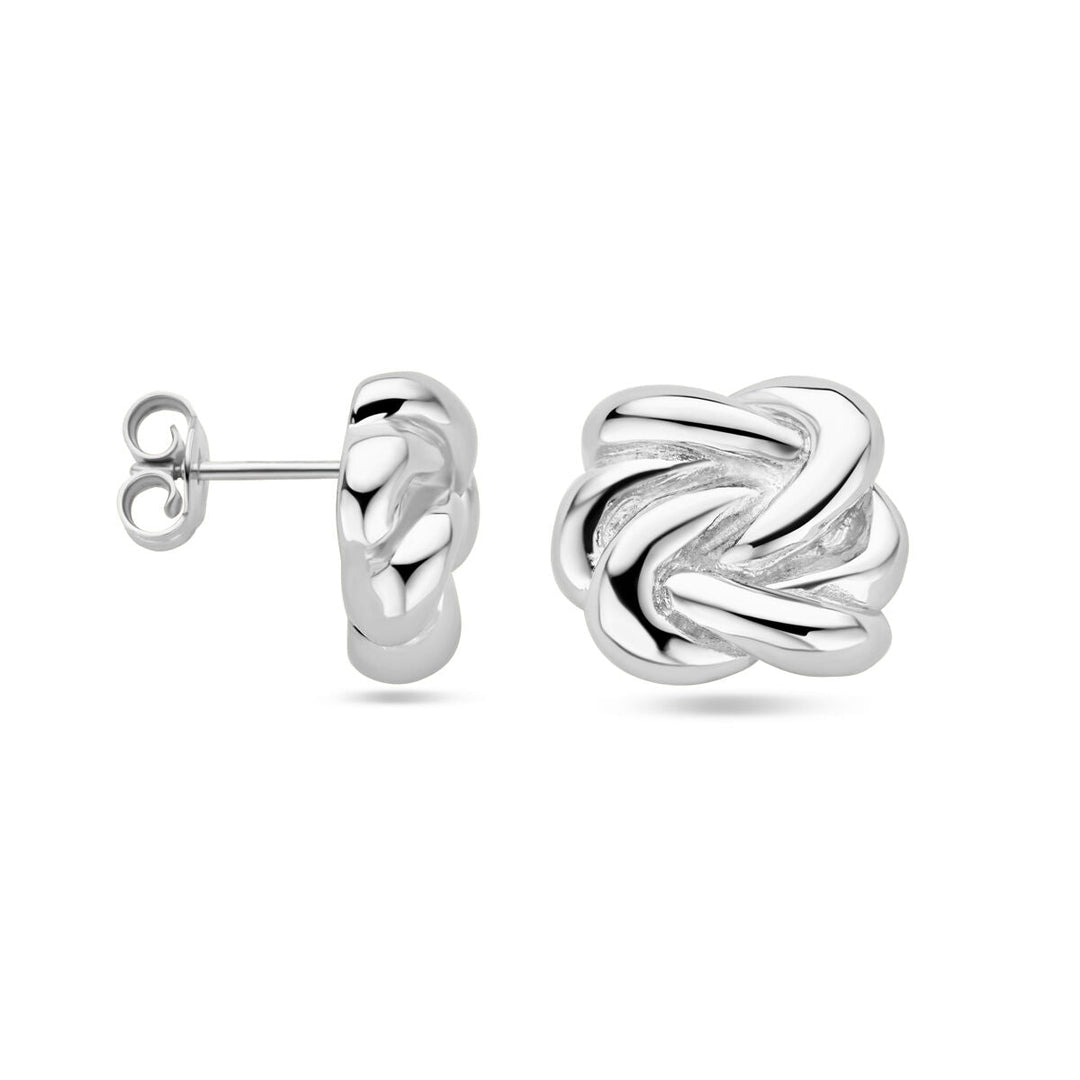 oorknoppen knoop zilver gerhodineerd