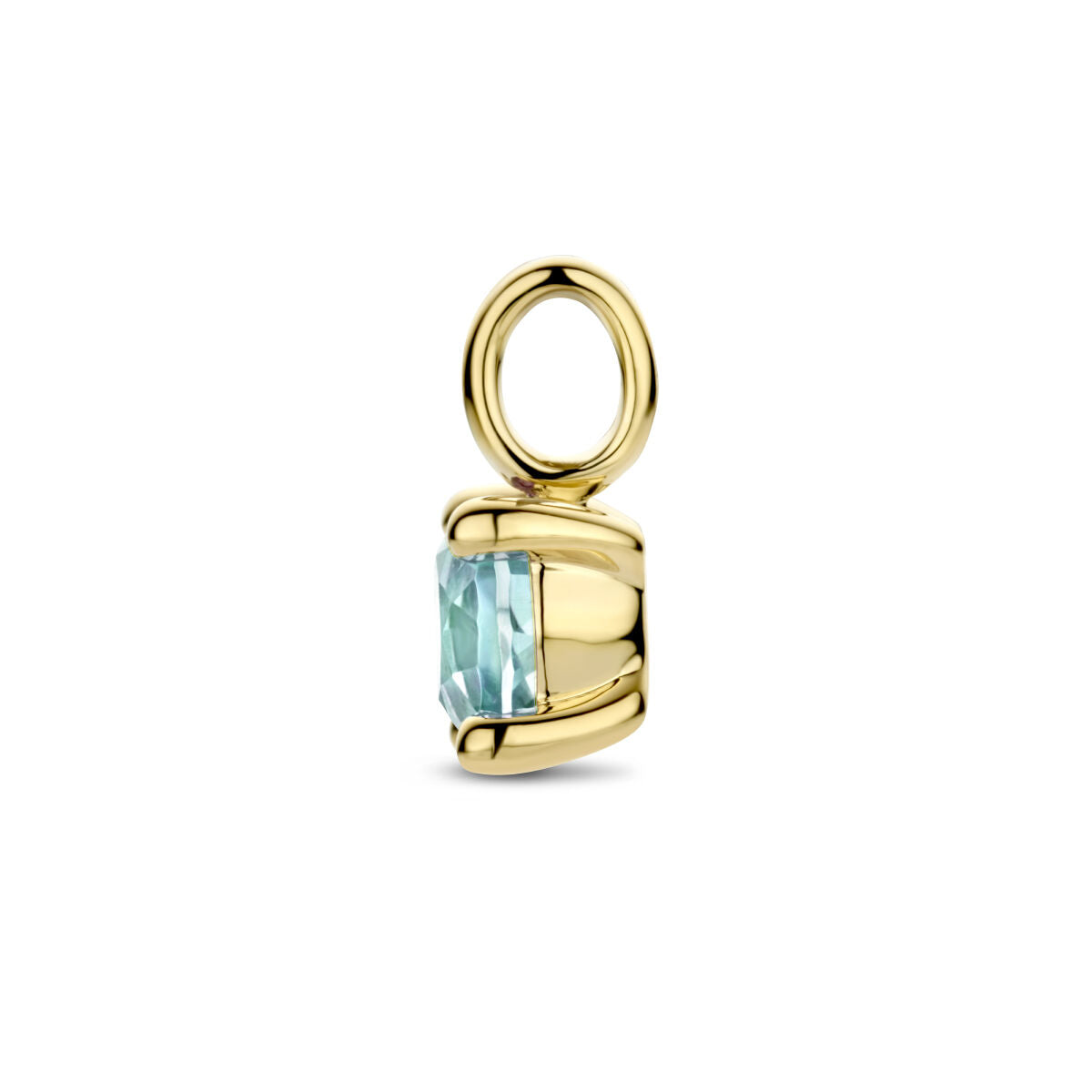 colgante topacio azul 14K oro amarillo