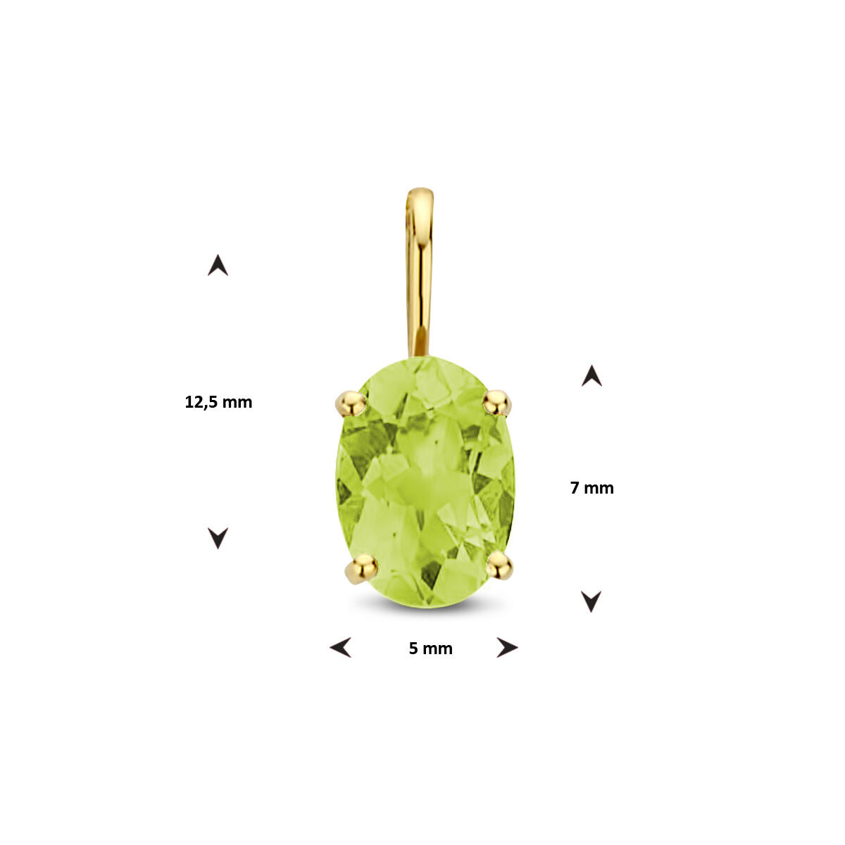 colgante peridoto 14K oro amarillo