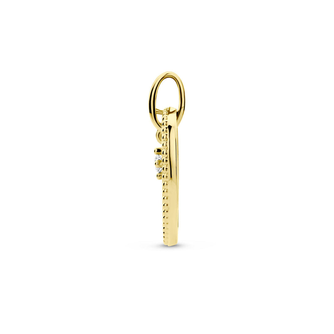 hanger diamant 0.06ct h si 14K geelgoud