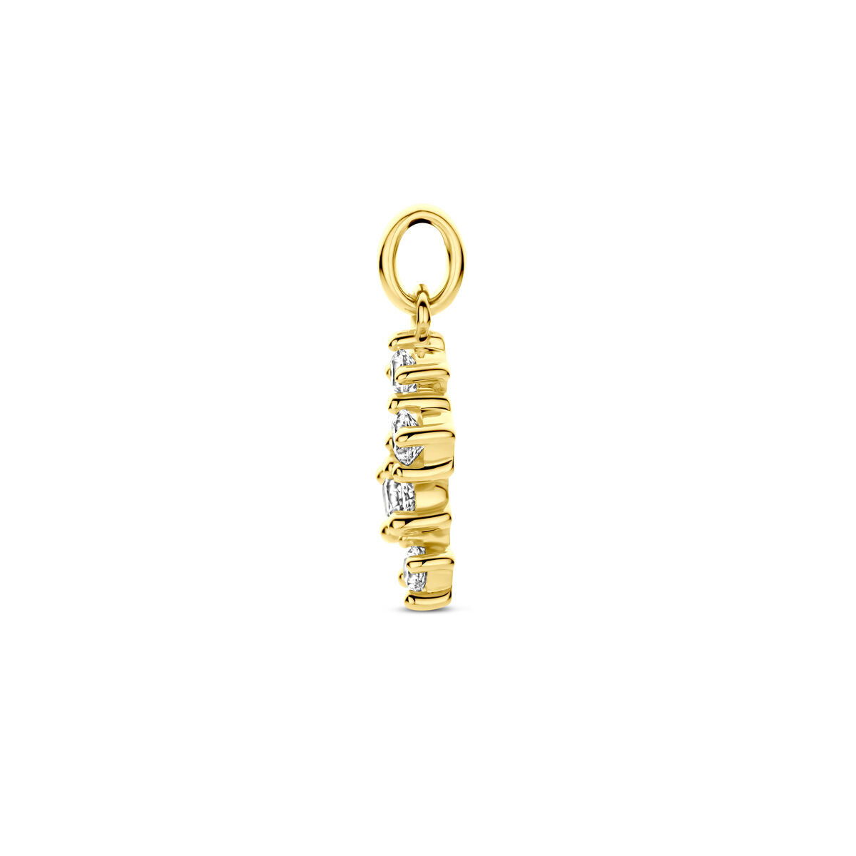 colgante de circonita en oro amarillo de 14K