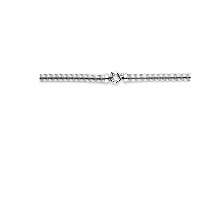 collier 8,0 mm 45 cm met groot springslot zilver gerhodineerd