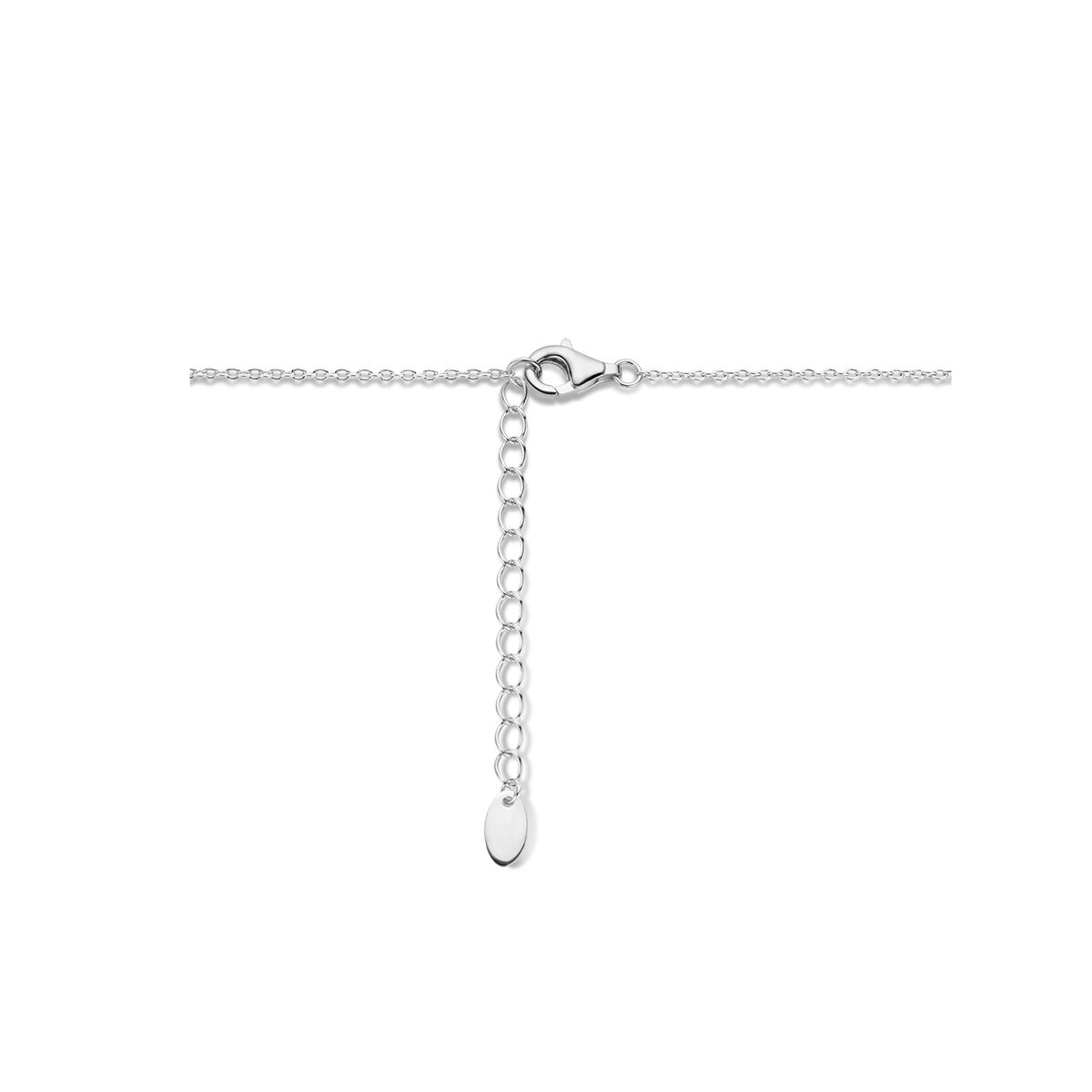 collar de corazones 40 + 4 cm plata rodiada