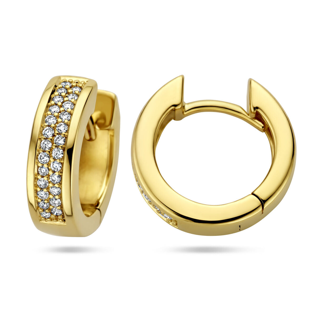 aros con diamantes 0.25ct (2x0.125ct) h si oro amarillo 14K
