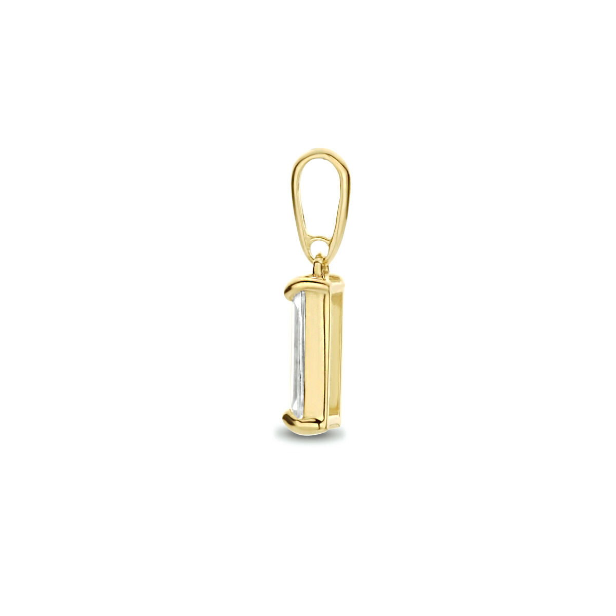colgante de zirconia en oro amarillo de 14K