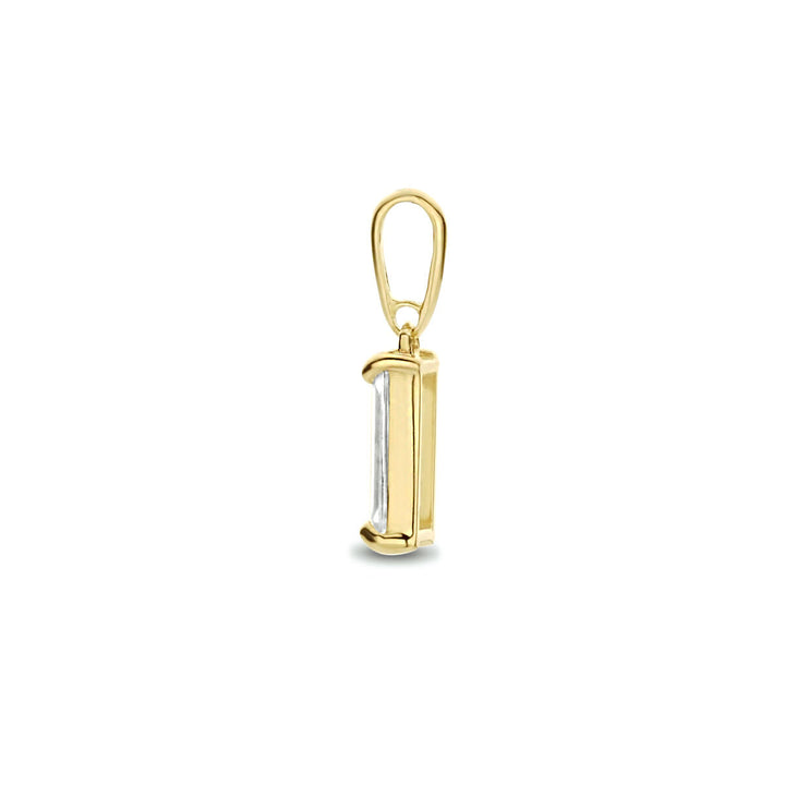 hanger zirkonia 14K geelgoud