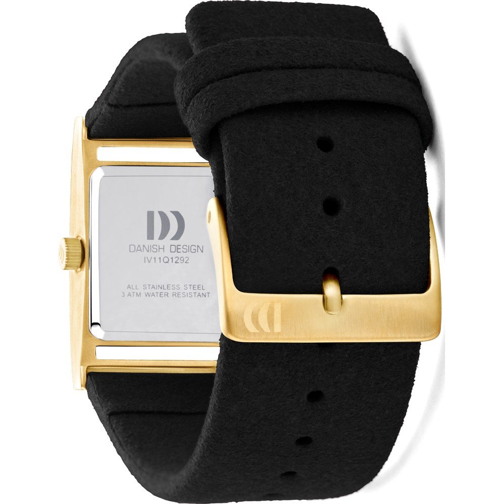 Reloj de mujer diseño danés esfera negra - IV11Q1292