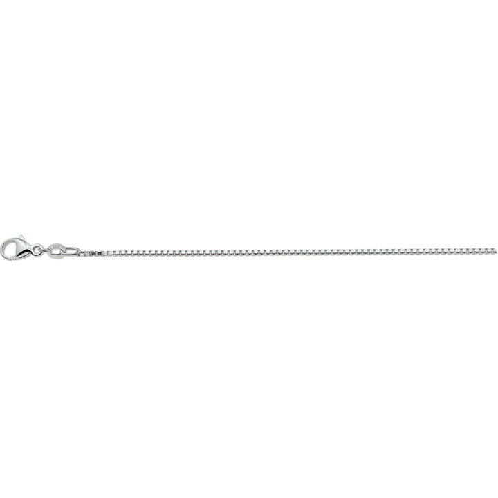 Collar veneciano de 1,1 mm en plata con cierre de langosta.