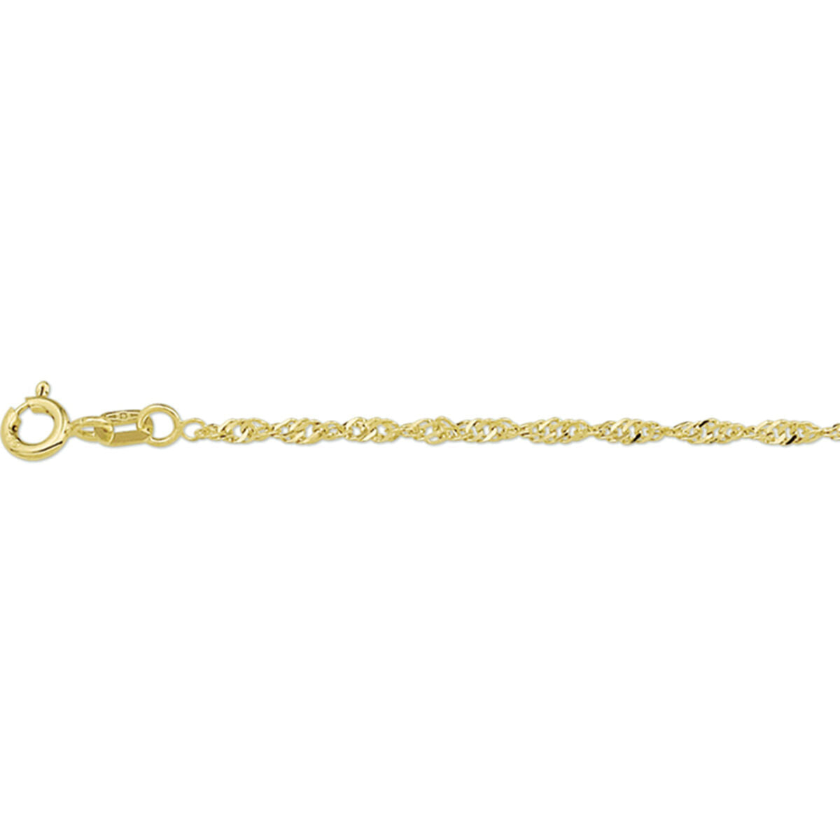 Collar de oro de 1,8 mm con diseño trenzado y cierre de langosta.