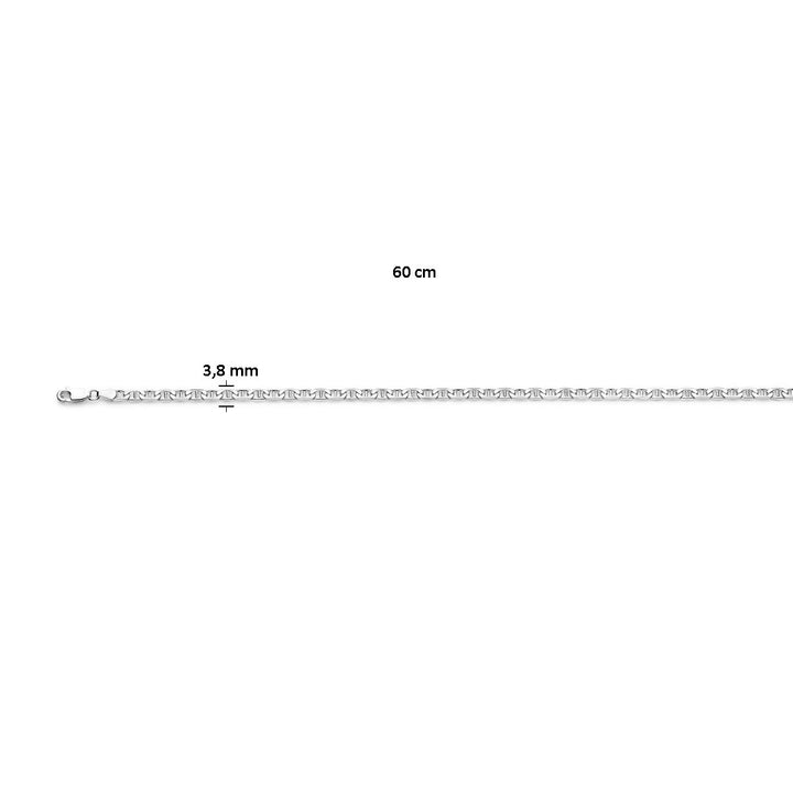 anker 3,8 mm zilver wit