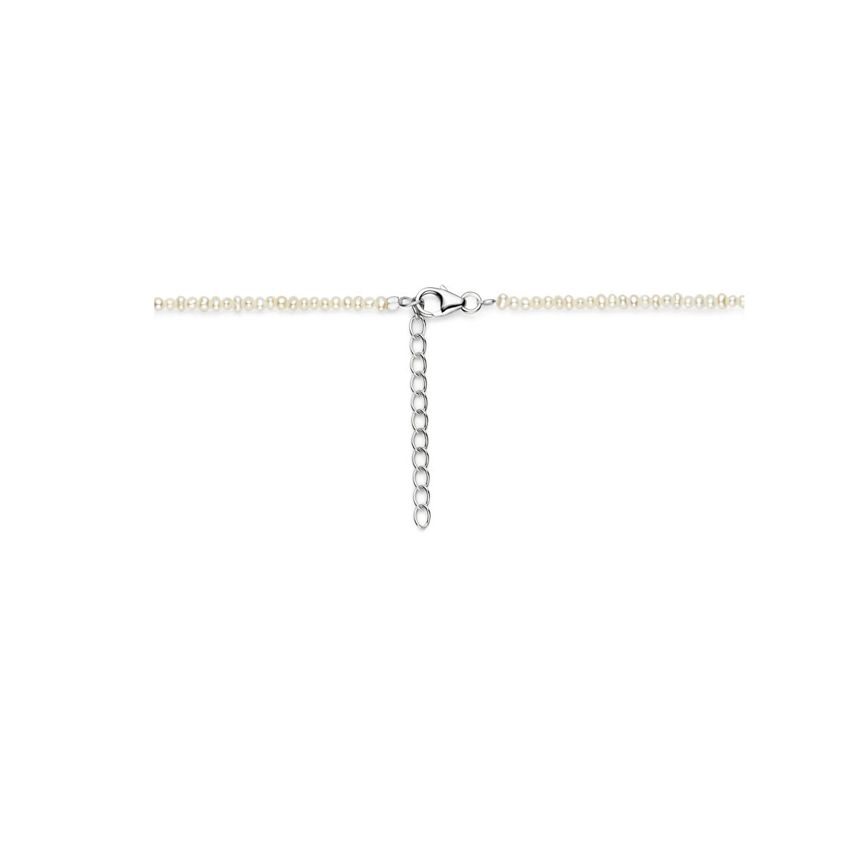 collar de perlas 41 - 45 cm plata rodiado