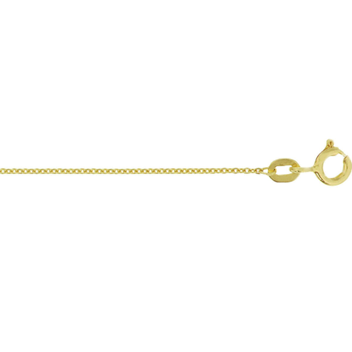 Collar de ancla plano de 0,8 mm en oro amarillo de 14K, con cierre de langosta.