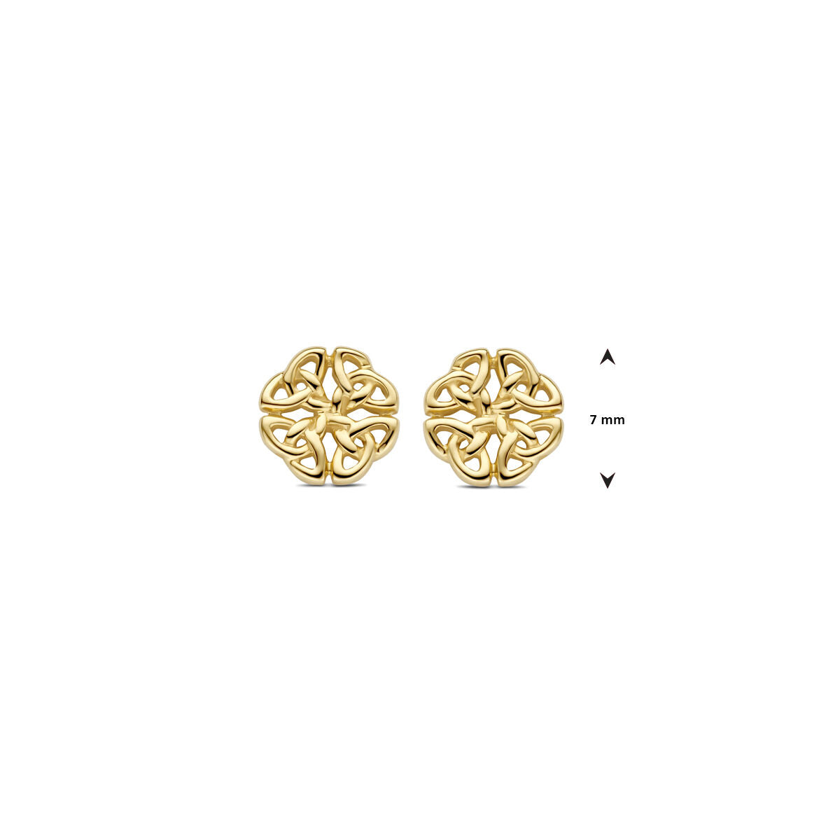 pendientes de botón 7 mm oro amarillo